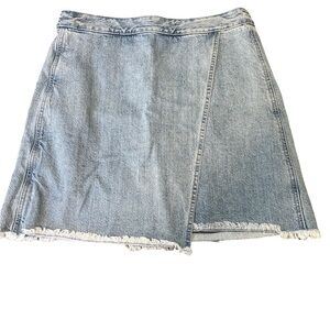 Vintage inspired wrap denim skirt. Made and loved by Ann Taylor LOFT line.
